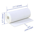 Thermal Paper 2 1/4 x 16 ft x 18mm CORELESS BPA Free BPS Free fits Pidion BIP-1500 and Poynt 200 rolls