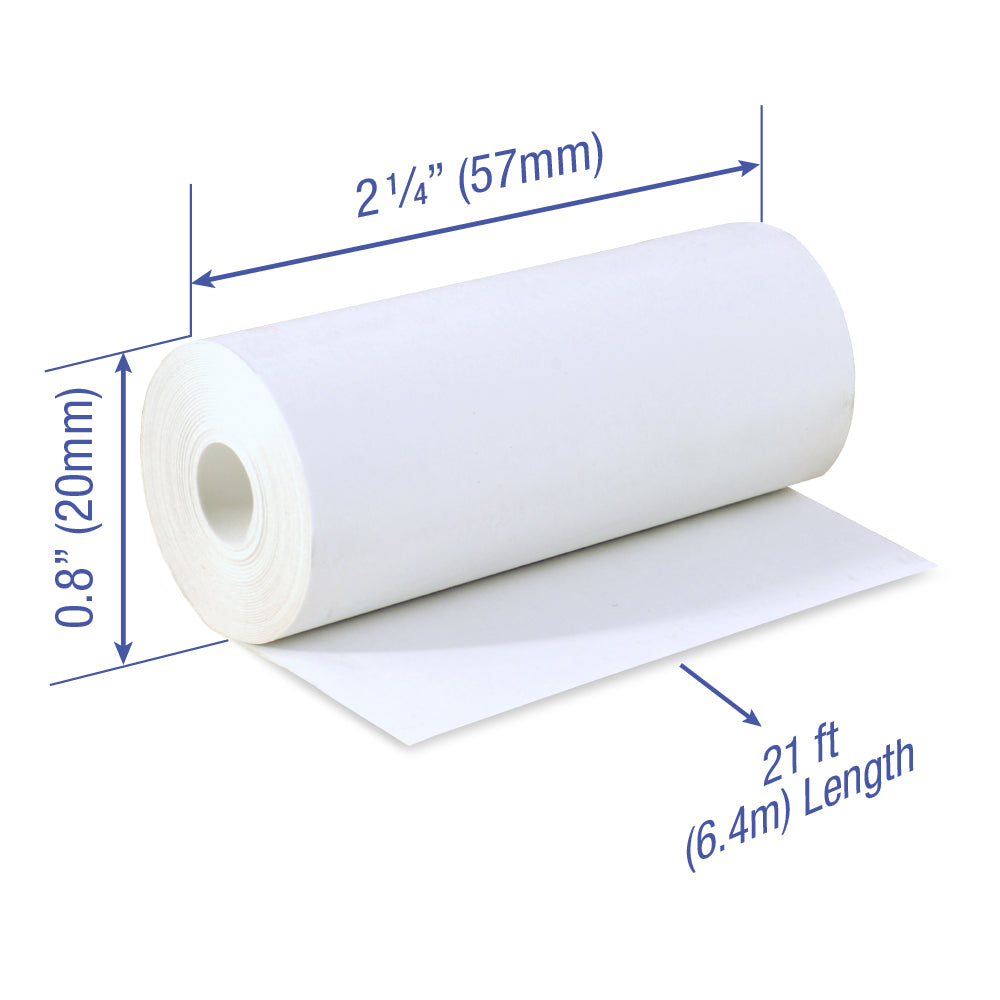 Thermal Paper 2 1/4 x 21 ft x 21mm CORELESS BPA Free 162 rolls