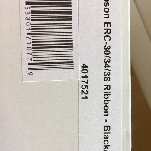 Epson compatible ERC 30/34/38 ribbon box label