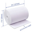 Thermal paper roll 2-1/4 in x 60 ft coreless, dimensions