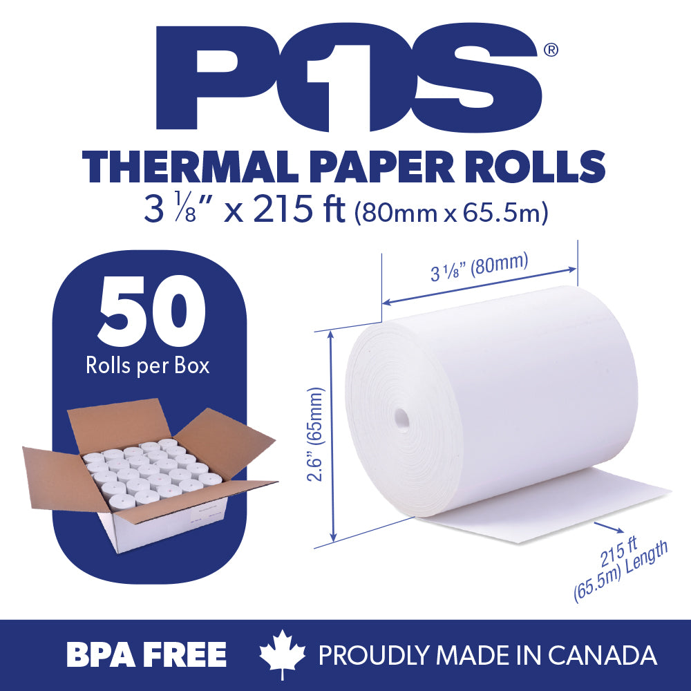 3 1/8 x 215 ft x 50 rolls x 25 cartons 1/2 pallet